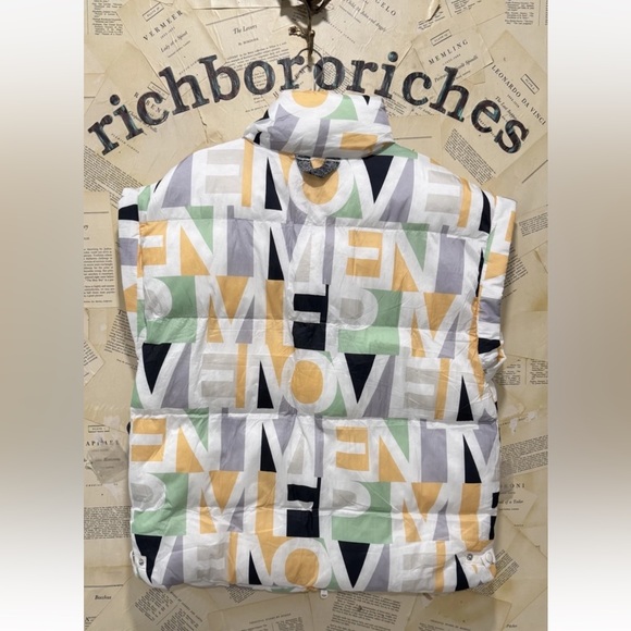 Free People Movement In A Bubble Printed Puffer Vest Blocked Logo Assortment - Picture 7 of 7